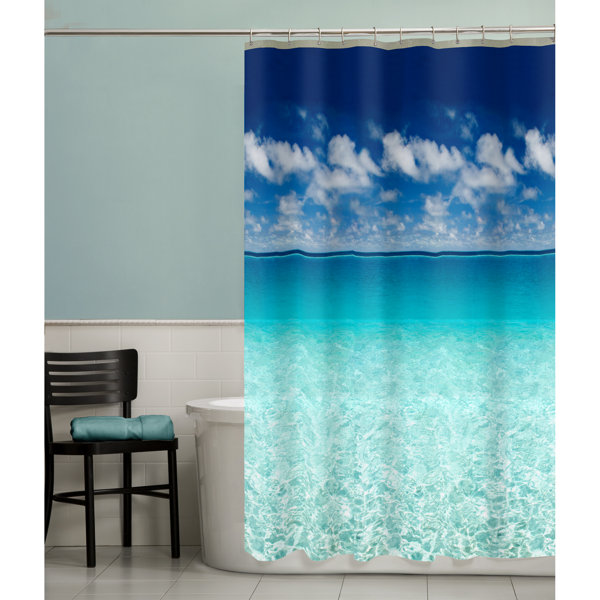 Zoomie Kids Sunderland Escape Ocean Photoreal PEVA Single Shower Curtain & Reviews Wayfair